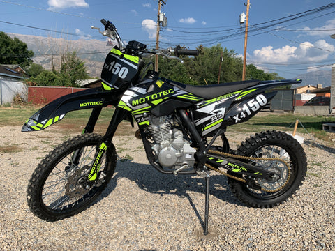 Image of MotoTec X4 150cc 4-Stroke Top of The Line Gas Dirt Bike