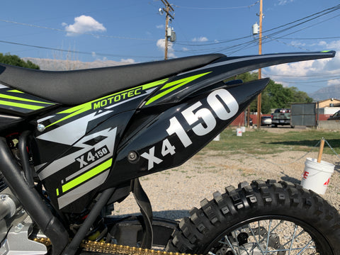 Image of MotoTec X4 150cc 4-Stroke Top of The Line Gas Dirt Bike