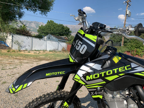 Image of MotoTec X4 150cc 4-Stroke Top of The Line Gas Dirt Bike